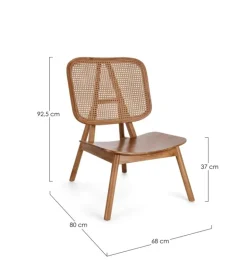POLTRONA IN LEGNO NATURALE - YVES
