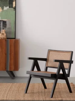 POLTRONA IN LEGNO NERO - GALIA