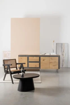 POLTRONA IN LEGNO NERO - GALIA