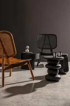 POLTRONA IN LEGNO NERO - YVES