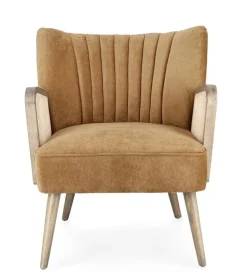 POLTRONA IN LEGNO SENAPE - VIRNA