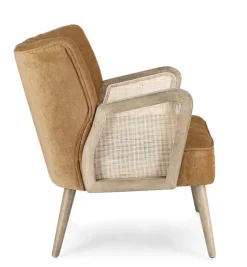 POLTRONA IN LEGNO SENAPE - VIRNA