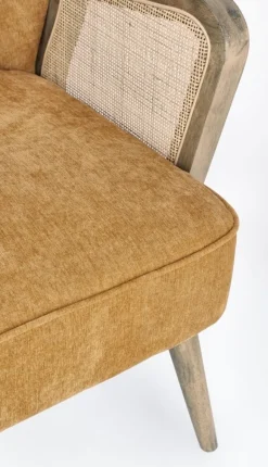 POLTRONA IN LEGNO SENAPE - VIRNA