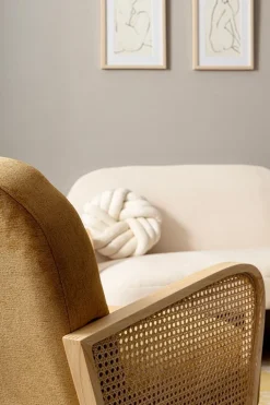 POLTRONA IN LEGNO SENAPE - DALIDA