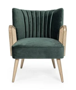 POLTRONA IN LEGNO VERDE - VIRNA
