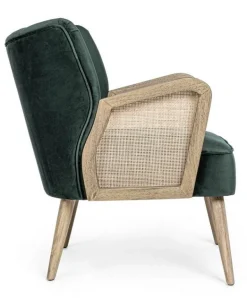 POLTRONA IN LEGNO VERDE - VIRNA