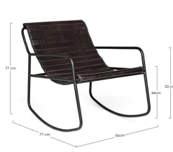 POLTRONA IN PELLE NERA - KARISMA