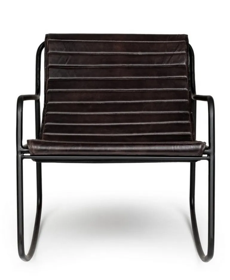 POLTRONA IN PELLE NERA - KARISMA