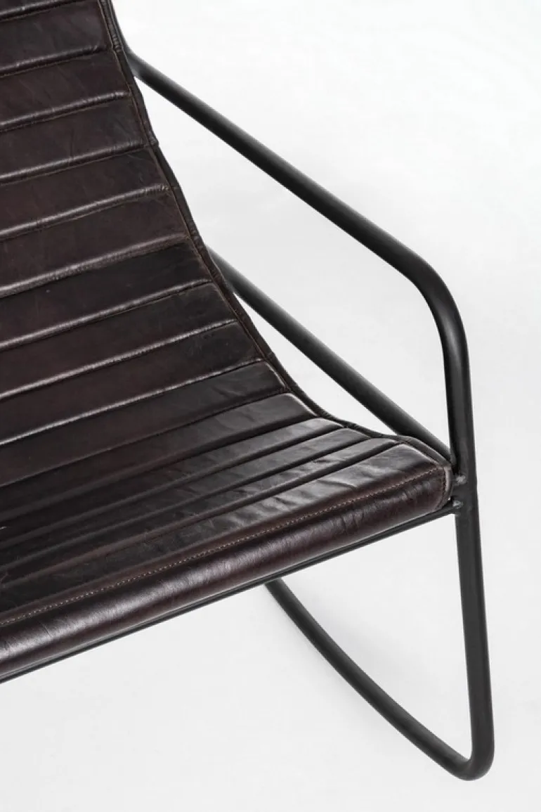 POLTRONA IN PELLE NERA - KARISMA