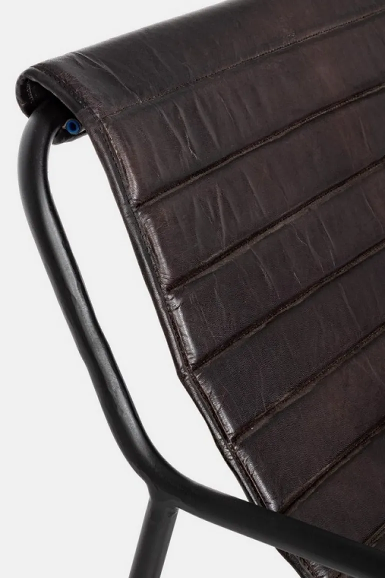 POLTRONA IN PELLE NERA - KARISMA