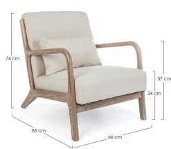 POLTRONA IN TESSUTO - ANCILLA