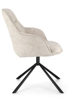 POLTRONA IN TESSUTO AVORIO - GRANT