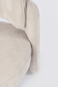 POLTRONA IN TESSUTO BEIGE - AISHA