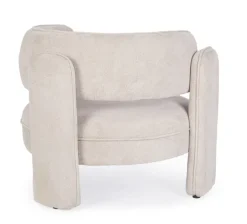 POLTRONA IN TESSUTO BEIGE - AISHA