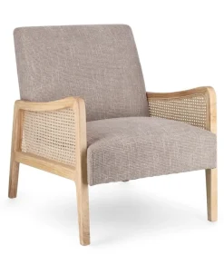 POLTRONA IN TESSUTO BIANCO GRIGIO - DEANNA