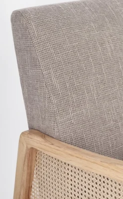 POLTRONA IN TESSUTO BIANCO GRIGIO - DEANNA