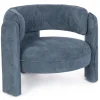POLTRONA IN TESSUTO BLU - AISHA