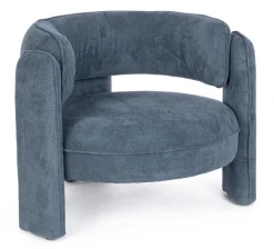 POLTRONA IN TESSUTO BLU - AISHA