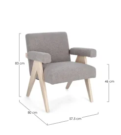 POLTRONA IN TESSUTO TORTORA - FAIZA