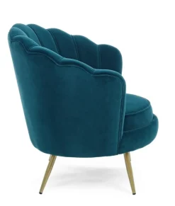 POLTRONA IN VELLUTO BLU - GILIOLA