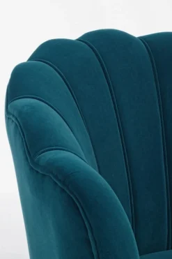 POLTRONA IN VELLUTO BLU - GILIOLA