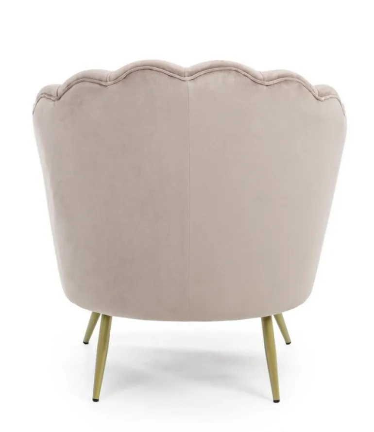 POLTRONA IN VELLUTO GRIGIO CHIARO - GILIOLA