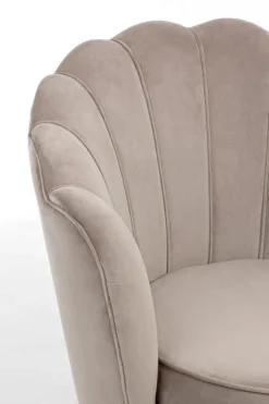 POLTRONA IN VELLUTO GRIGIO CHIARO - GILIOLA