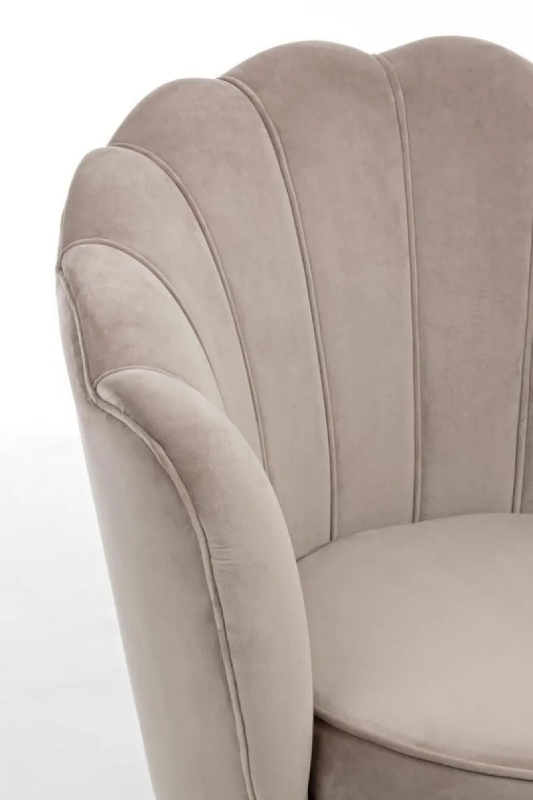 POLTRONA IN VELLUTO GRIGIO CHIARO - GILIOLA