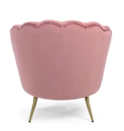 POLTRONA IN VELLUTO ROSA ANTICO - GILIOLA