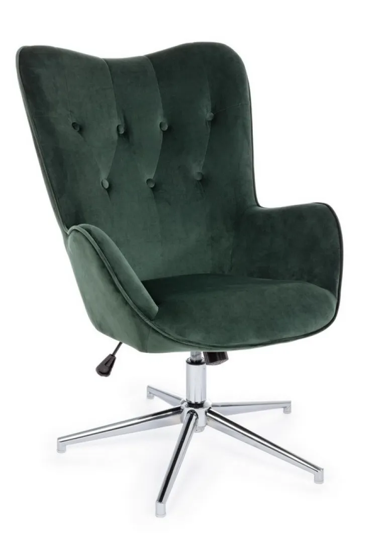 POLTRONA IN VELLUTO VERDE - FARIDA