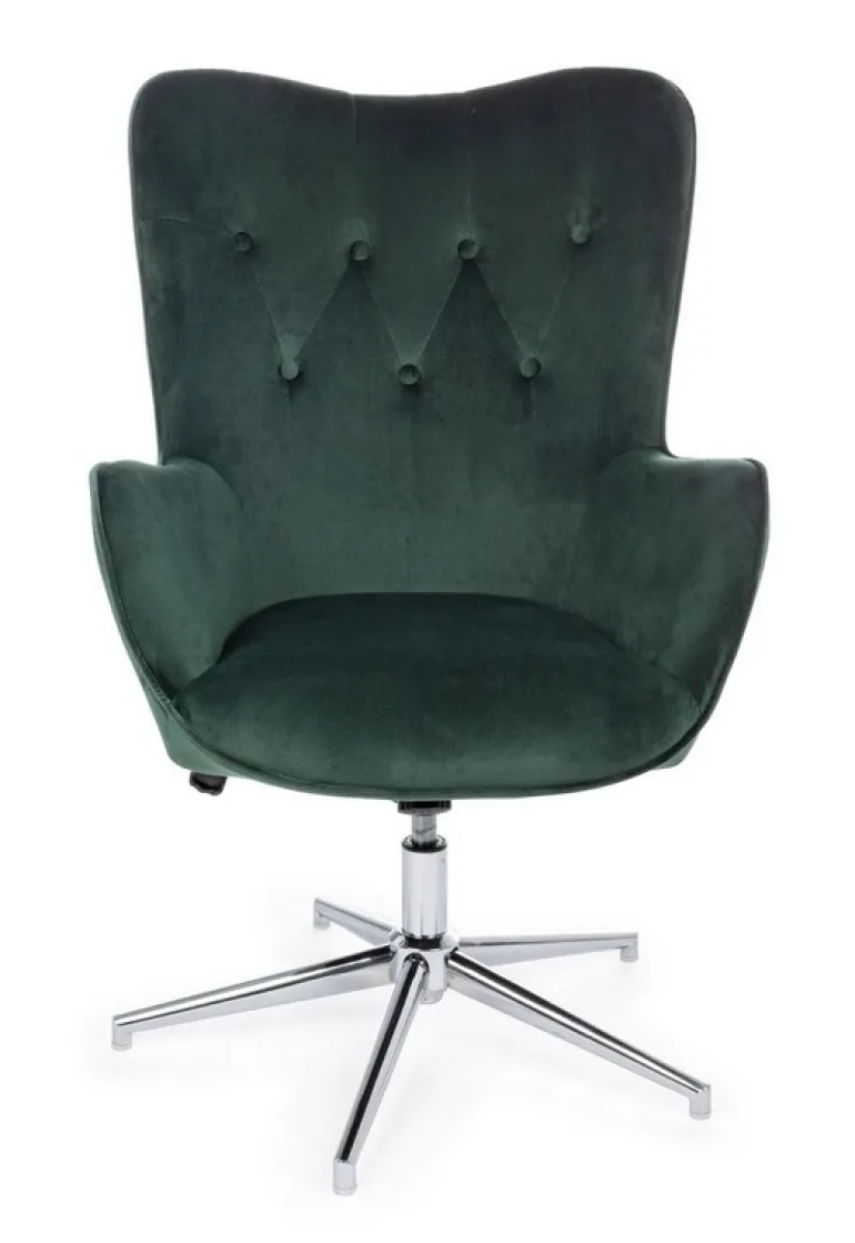 POLTRONA IN VELLUTO VERDE - FARIDA