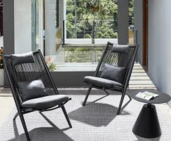 POLTRONA LOUNGE IN CORDA PER ESTERNO NERO XK0Y - ALOHA NEW