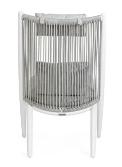 POLTRONA LOUNGE IN CORDA PER ESTERNO BIANCA XK03 - ALOHA NEW