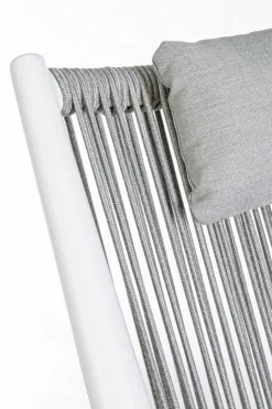 POLTRONA LOUNGE IN CORDA PER ESTERNO BIANCA XK03 - ALOHA NEW