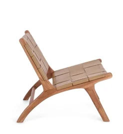 POLTRONA LOUNGE IN PELLE TORTORA - JOANNA