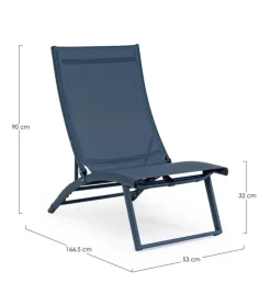 POLTRONA LOUNGE RECLINABILE NAVY - TAYLOR
