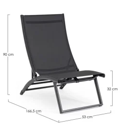 POLTRONA LOUNGE RECLINABILE GRIGIO SCURO - TAYLOR