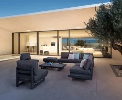 POLTRONA MODULARE IN ALLUMINIO ANTRACITE WG21 - INFINITY