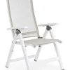 POLTRONA RECLINABILE IN ALLUMINIO PIEGHEVOLE BIANCA - CRUISE