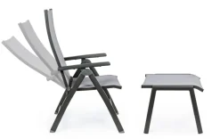 POLTRONA RECLINABILE IN ALLUMINIO PIEGHEVOLE ANTRACITE - CRUISE