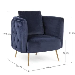 POLTRONA SFODERABILE BLU - TENBURY