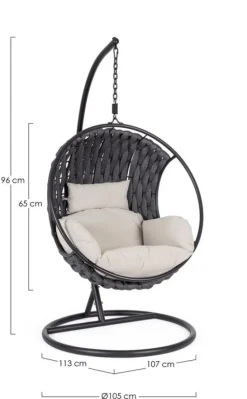 POLTRONA SOSPESA C-C GALAPAGOS NERO