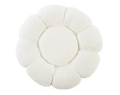 POUF EFFETTO BOUCLE' BIANCO - FLOREL