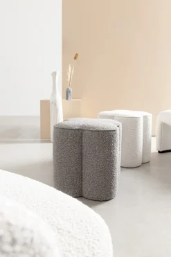 POUF EFFETTO BOUCLE' GRIGIO - COINTA