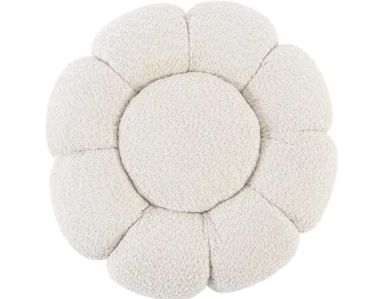 POUF EFFETTO BOUCLE' NATURALE - FLOREL