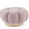 POUF EFFETTO BOUCLE' ROSA ANTICO - FLOREL