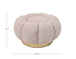 POUF EFFETTO BOUCLE' ROSA ANTICO - FLOREL
