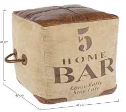 POUF IN PELLE - SANPARK FIVE