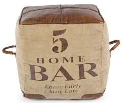 POUF IN PELLE - SANPARK FIVE