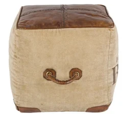 POUF IN PELLE - SANPARK FIVE